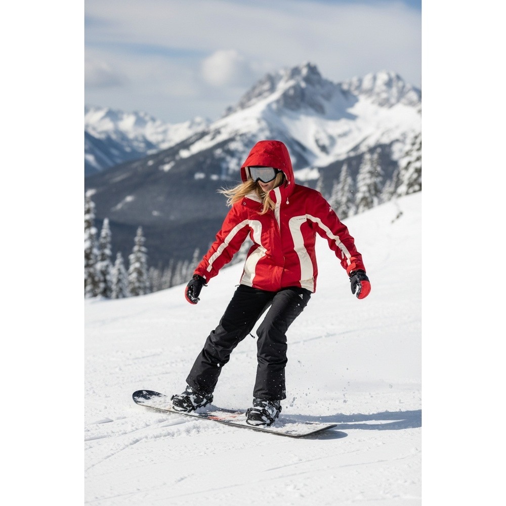 American Eagle By Payless Red and White Ski Jacket